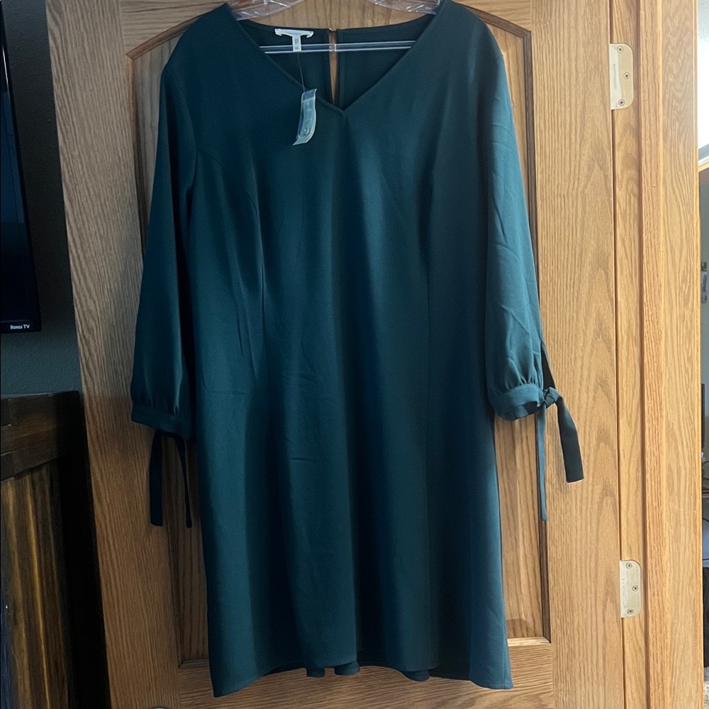Maurices Elegant Dark Green Long Sleeve Dress